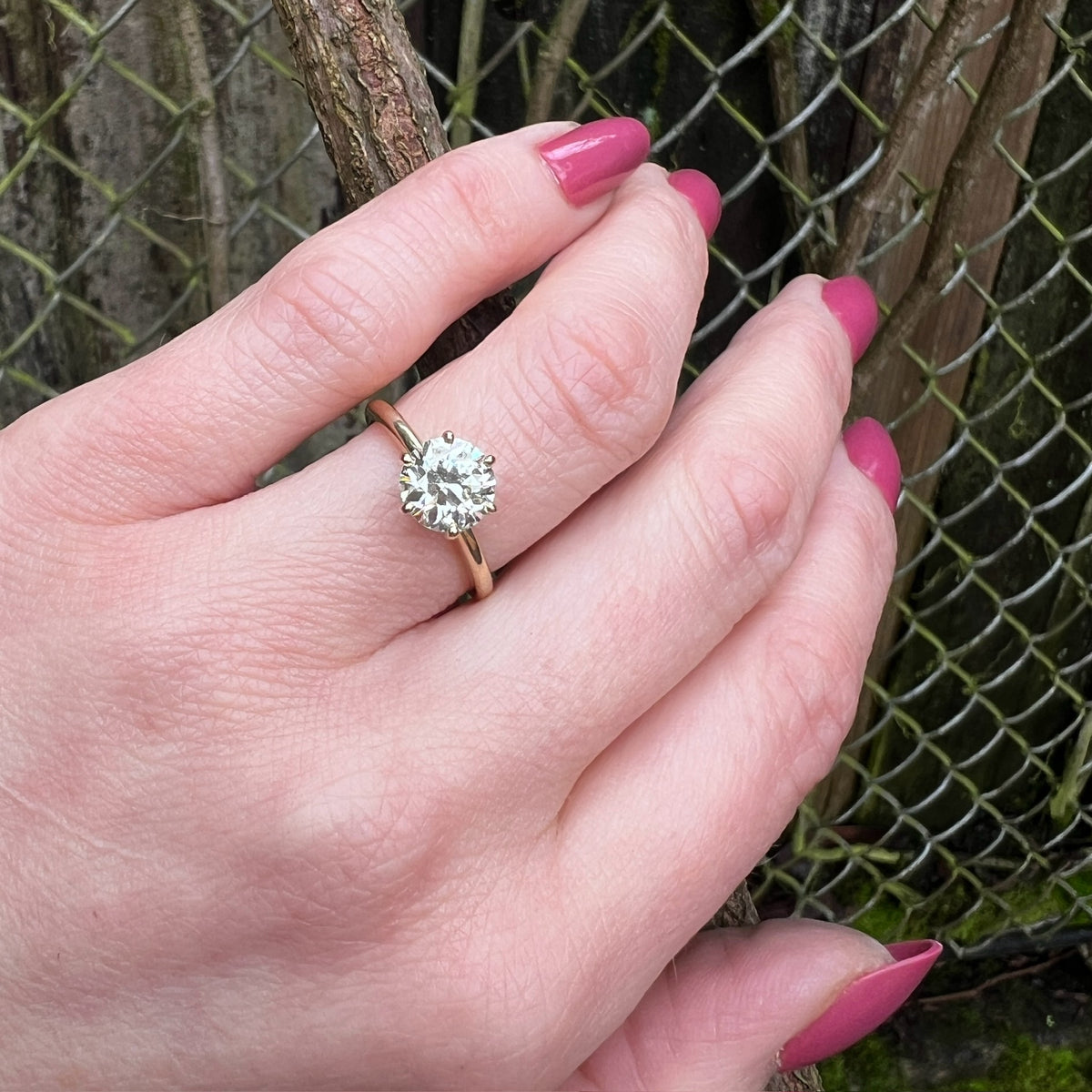 Dazzling 1.63ct Old European Cut Diamond Solitaire