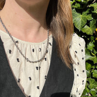 Faceted Silver-Plate Twisted Rope Chain