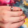 Colorful Opal in Engraved 14k Gold Belcher Ring