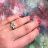 Fresh Emerald-Cut Emerald in Classic Mid-Century Ring