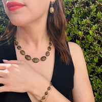 Georgian Jasper Necklace, Bracelet & Earring Suite