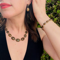 Georgian Jasper Necklace, Bracelet & Earring Suite