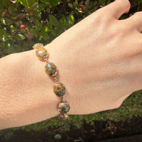 Georgian Jasper Necklace, Bracelet & Earring Suite