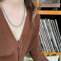 Sinuous Sterling Silver Ball & Chain Necklace