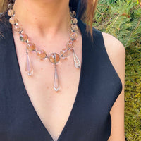 Hypnotic "Pools of Light" Crystal Orbs & Drops Necklace