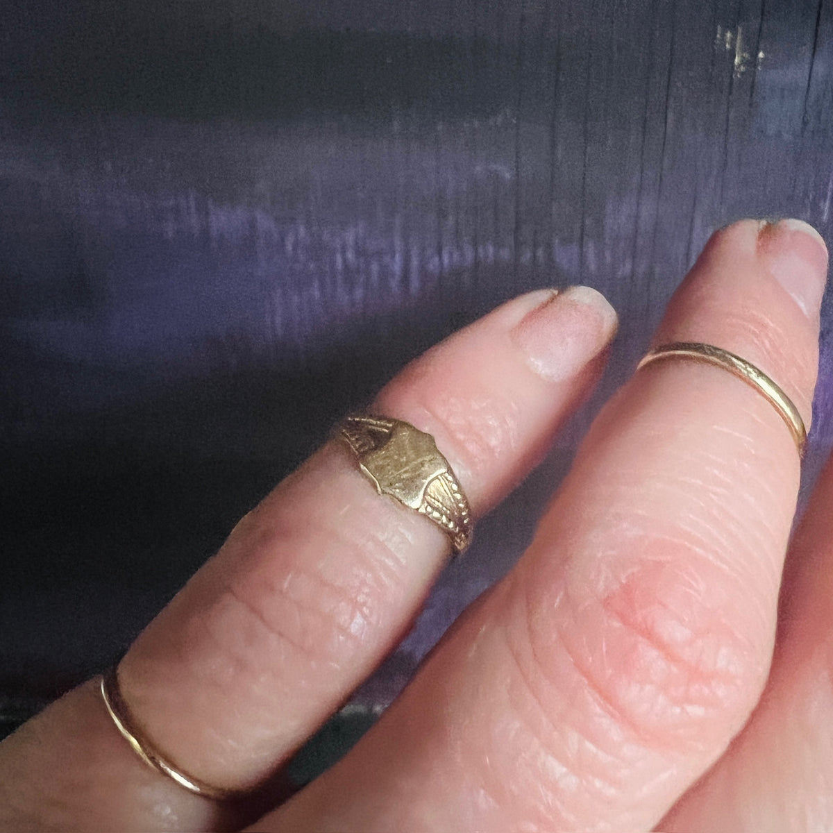 Size 2.25 10k Gold Signet Pinky Ring