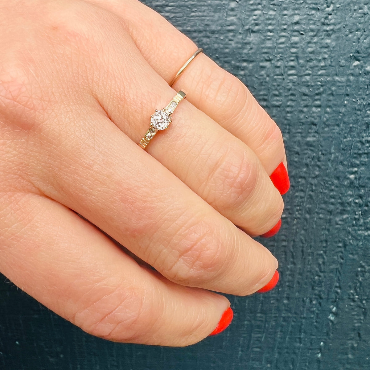 Old Mine Cut Diamond in Artisan Engagement Ring by 720