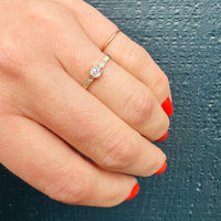 Old Mine Cut Diamond in Artisan Engagement Ring by 720