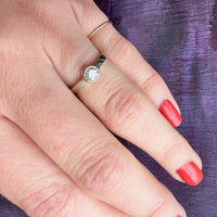 Old European Cut Diamond in White Gold Bezel Ring by 720