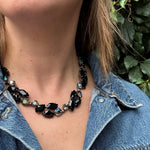 Dark Sparkle Rhinestone Necklace by Schiaparelli