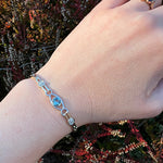 Pale Blue Eye Aquamarine & Diamond Edwardian Bracelet