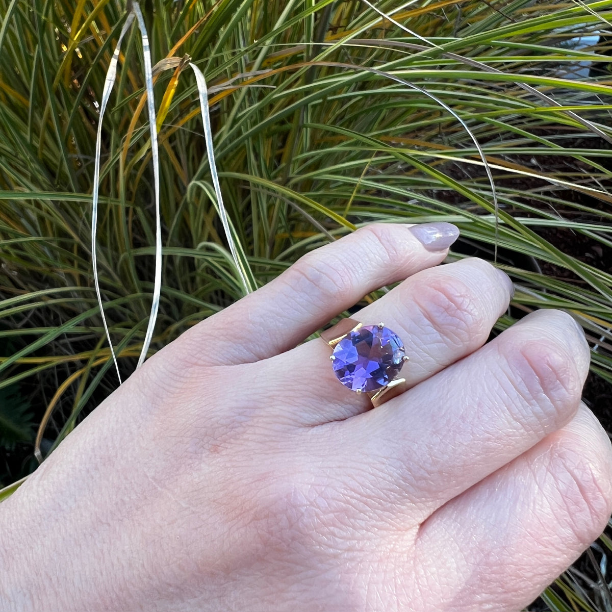 Fabulous Amethyst & 14k Gold Cocktail Ring
