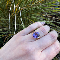 Fabulous Amethyst & 14k Gold Cocktail Ring