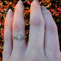 Victorian Style Diamond Floral Belcher Ring by 720