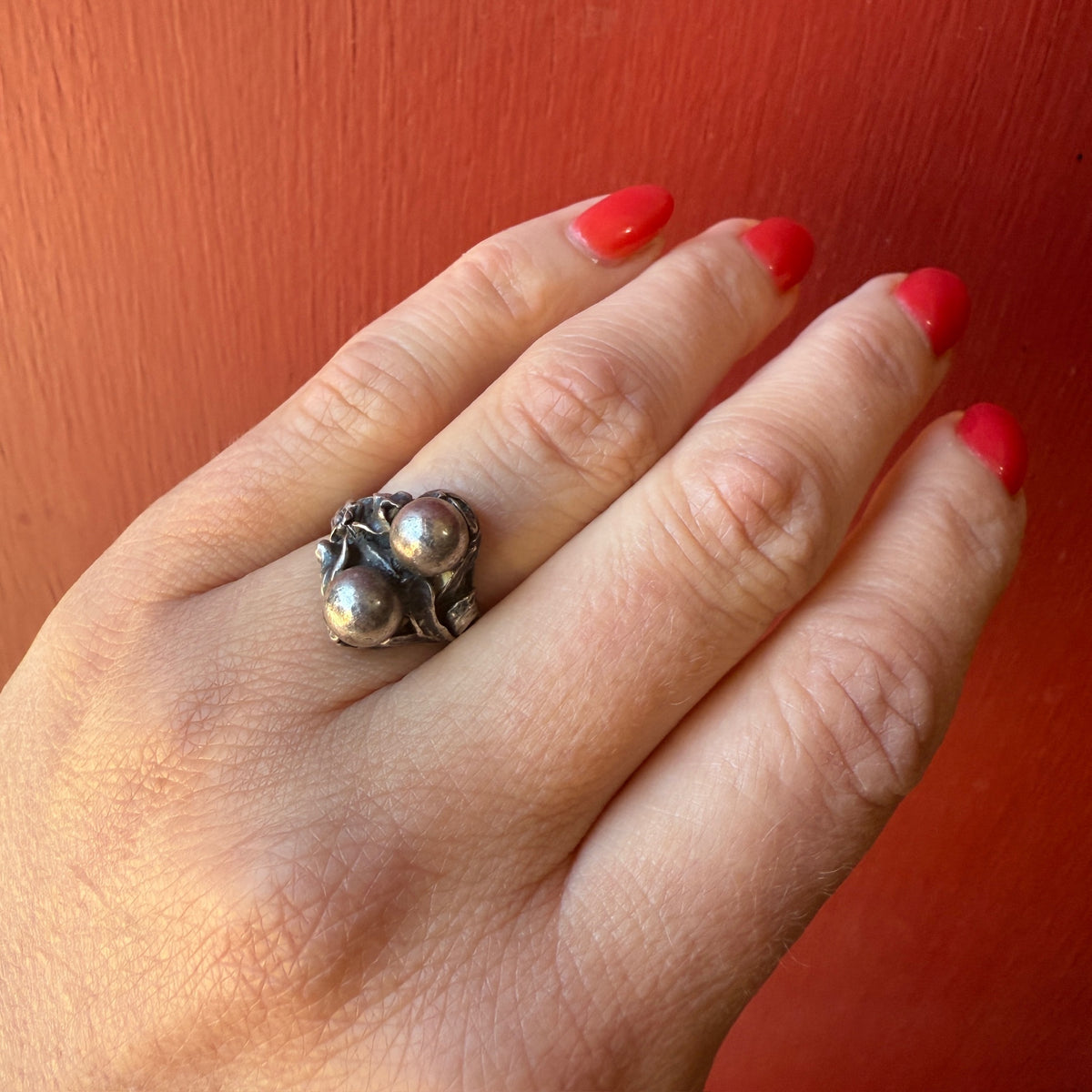 Sterling Silver Orb Ring by Cini