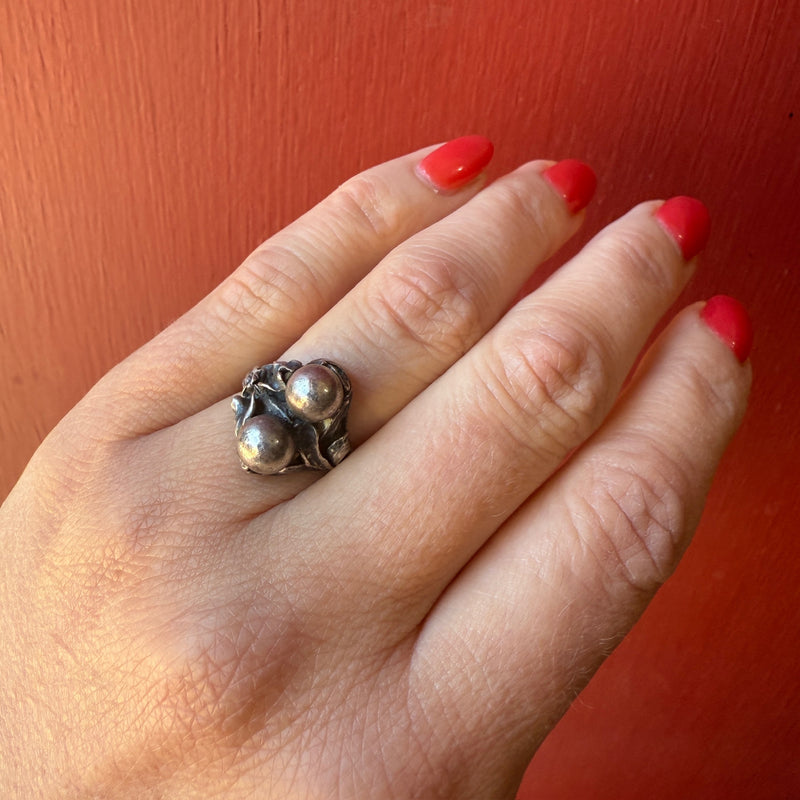 Sterling Silver Orb Ring by Cini