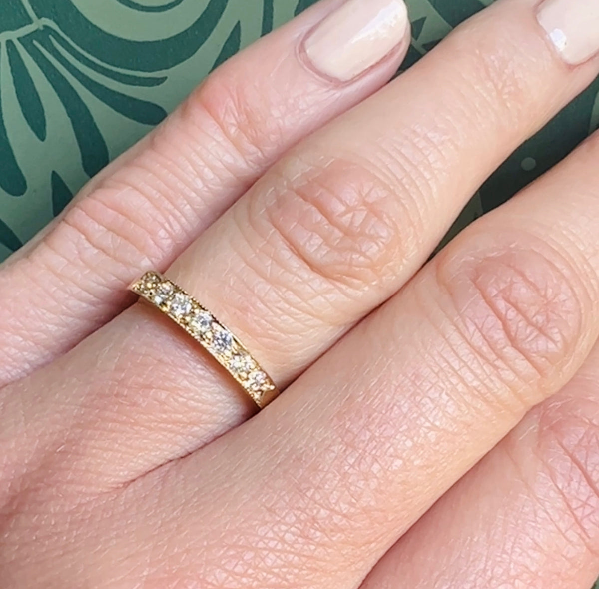 Recycled Elegance Gold and Diamond Band by 720