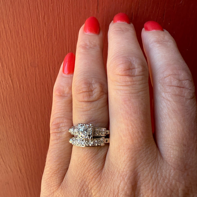 Gorgeous "Gem Lite" Diamond & White Gold Bridal Set