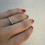 Slim Baguette Diamond & White Gold Wedding Band