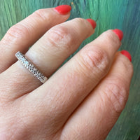 Nine Diamond Chic Platinum Wedding Band