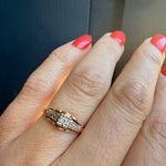 Charming Art Deco Two-Tone Gold & Diamond Ring