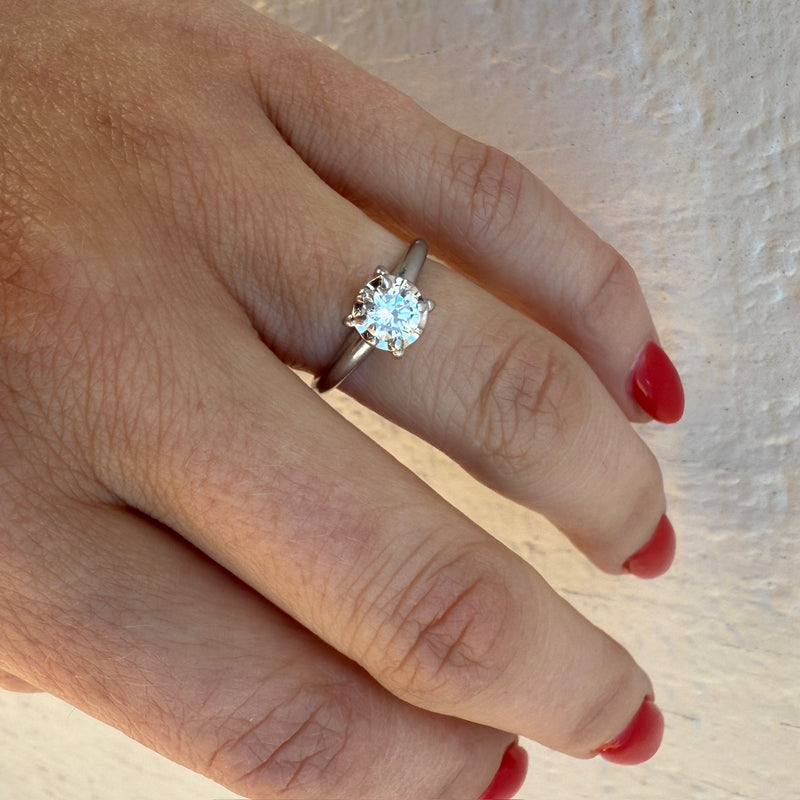 Dazzling .53ct Diamond in Platinum Solitaire Ring
