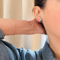 Sophisticated Color-Block Inlay Studs by Royer
