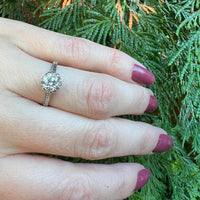 Enchanting Old European Cut Diamond in Platinum Solitaire