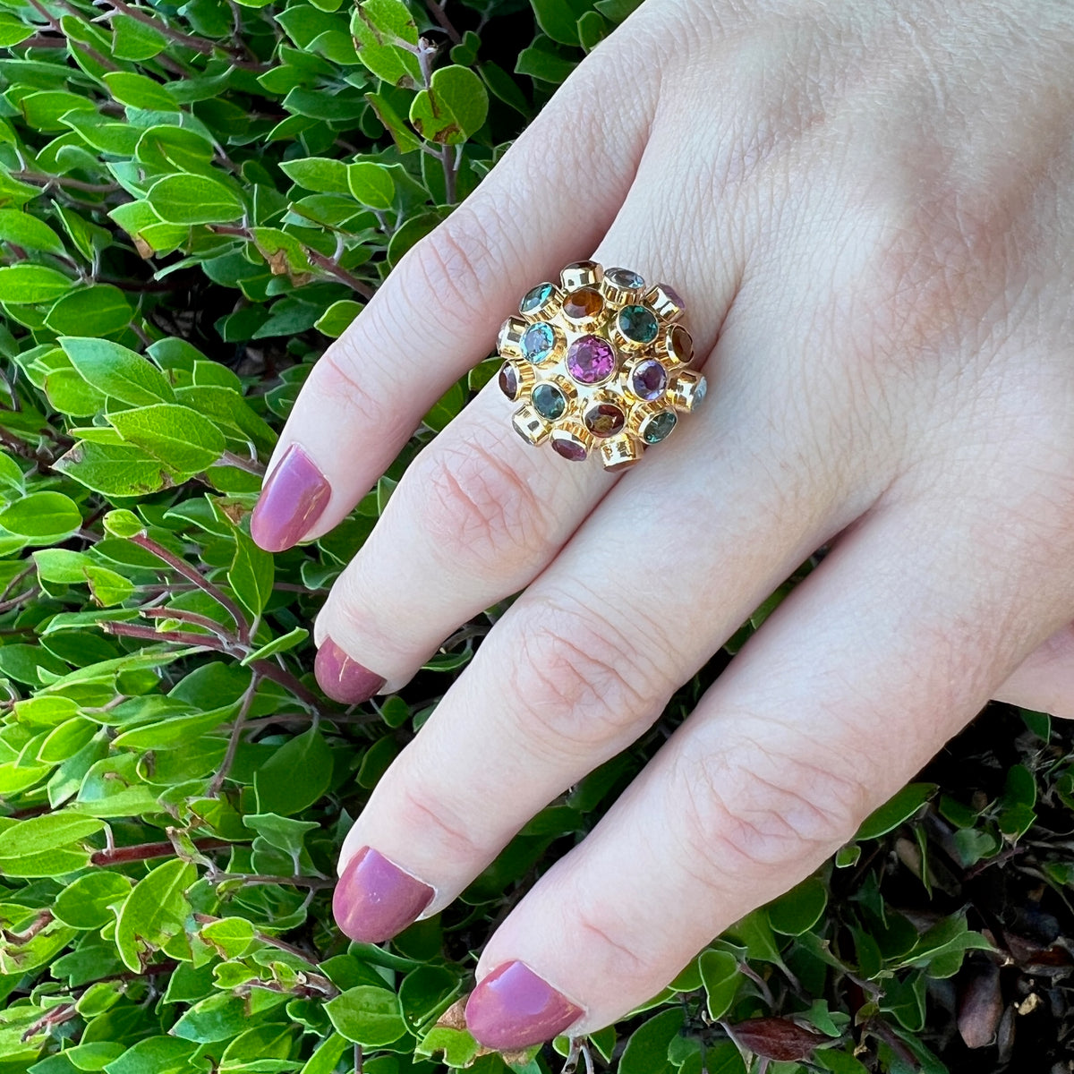 Iconic Sputnik Gemstone Ring in 18k Gold