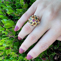 Iconic Sputnik Gemstone Ring in 18k Gold