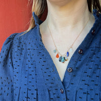 Colorful Energetic Gemstone Necklace by Brin