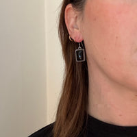 Glossy Black Onyx & Sterling Silver Earrings