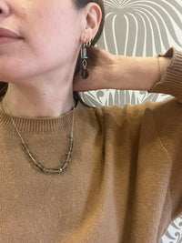 Playful Smoky Quartz & Turquoise Earrings by Brin