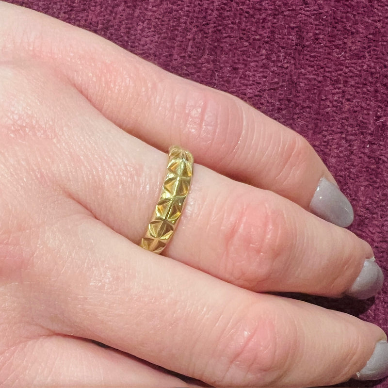 Sculpted 18k Gold Band by J. Bohan
