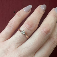 Victorian .44ct Old Mine Cut Diamond in Gold Solitaire Ring
