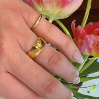 True Luxury Wide 22k Gold Wedding Band