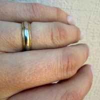 Mid Century Two-Tone Gold Wedding Band