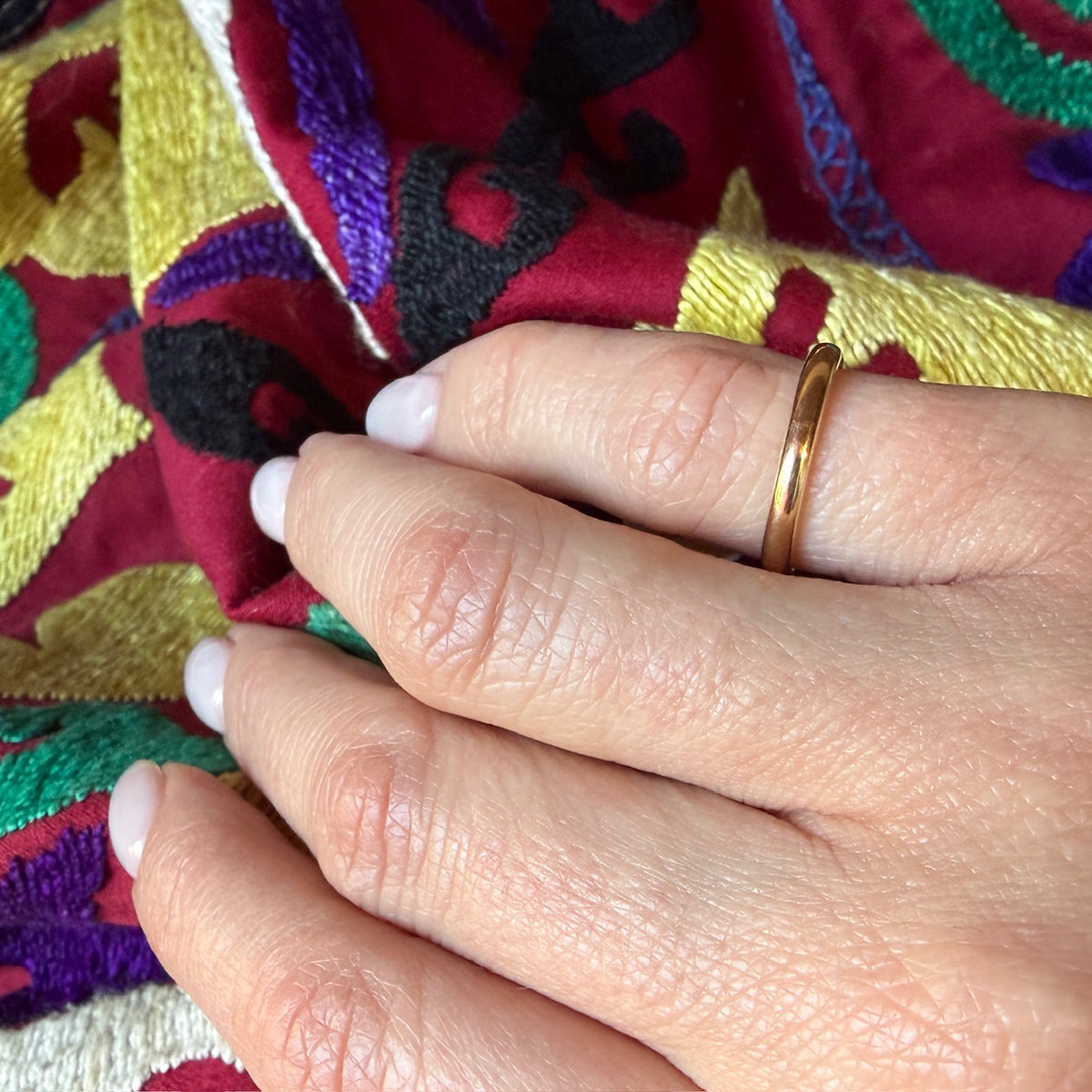 Buttery 14k Gold Half Round Band by Artcarved