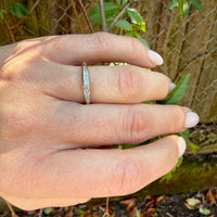 Refined Mid Century Diamond & White Gold Band