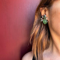 Strange Green Briar Rose Earrings by Schiaparelli