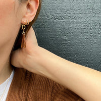 Wood & Brass Whirligig Earrings by Brin