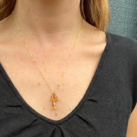 Golden Citrine Drop Necklace by Brin