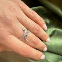 Edwardian Diamond Crossover Ring