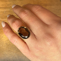 Mod 1960s Smoky Quartz Ring