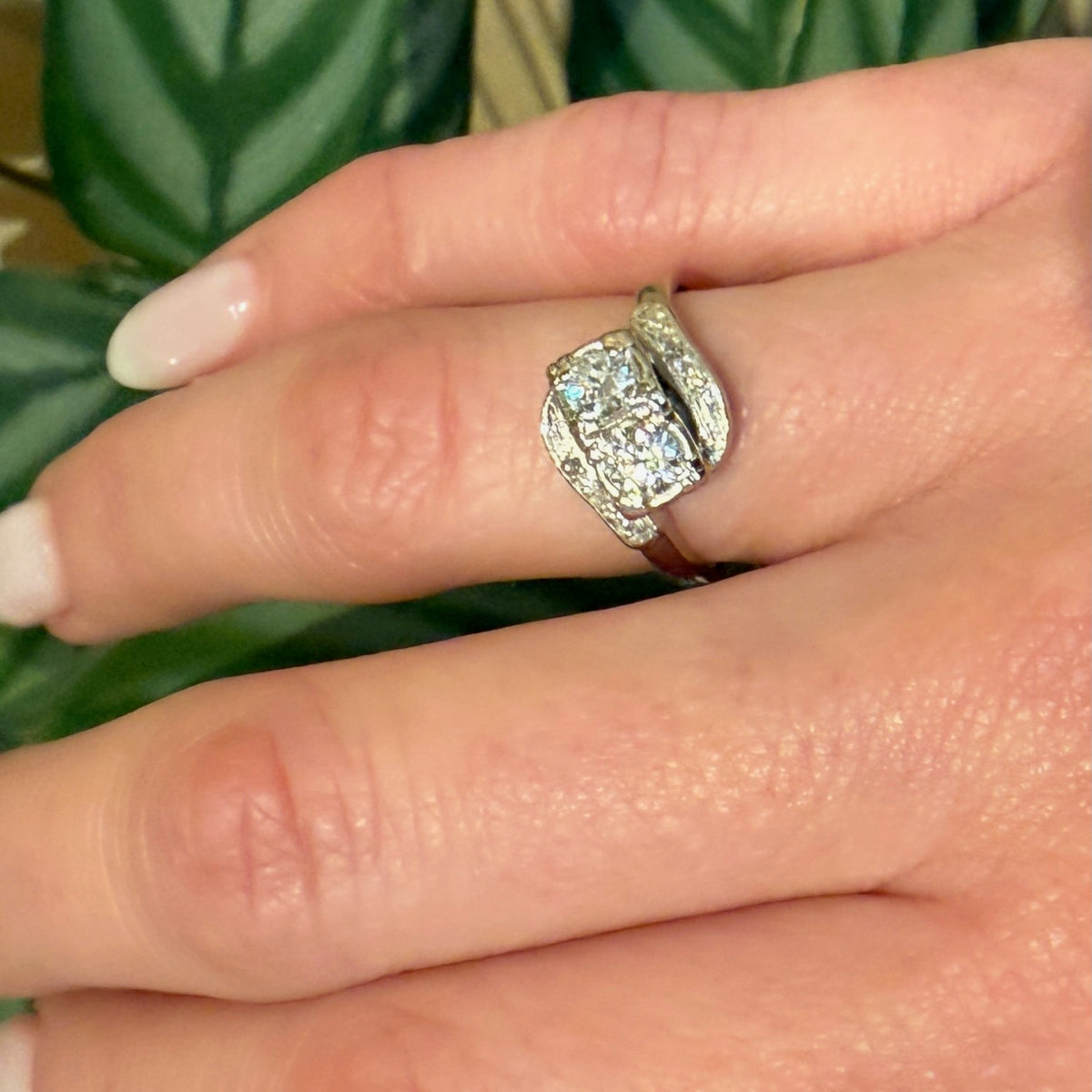 Pretty 1930s Double Diamond Ring