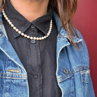 Princess Length Akoya Pearls with Silver Clasp