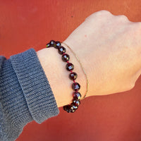 Gorgeous Antique Garnet Bead Bracelet