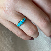 Luxurious Persian Turquoise & 18ct Gold Band