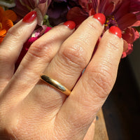 Art Deco Era 14k Gold Half Round Band Size 7.25