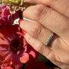 Tasteful Diamond & Platinum Retro Wedding Band